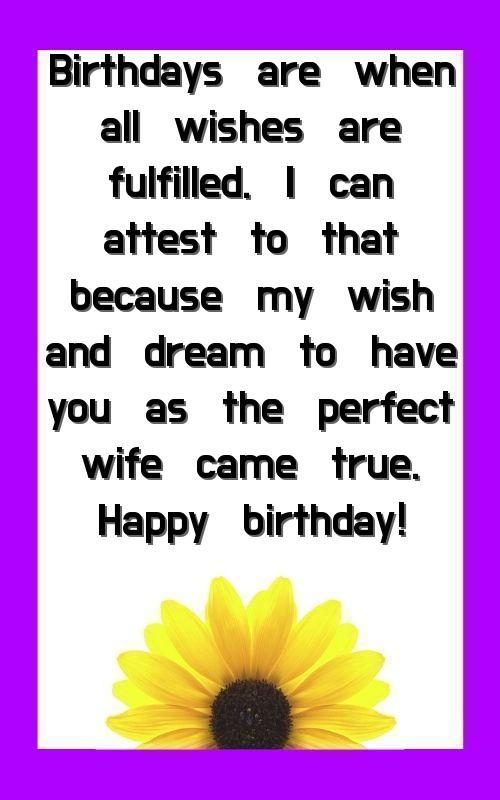 unique birthday message for wife